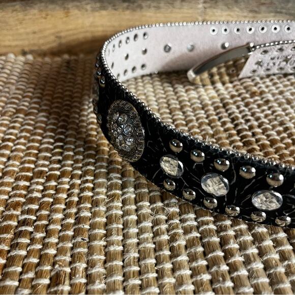 Blazin Roxx Black Jeweled Belt Size Medium - Picture 7 of 13